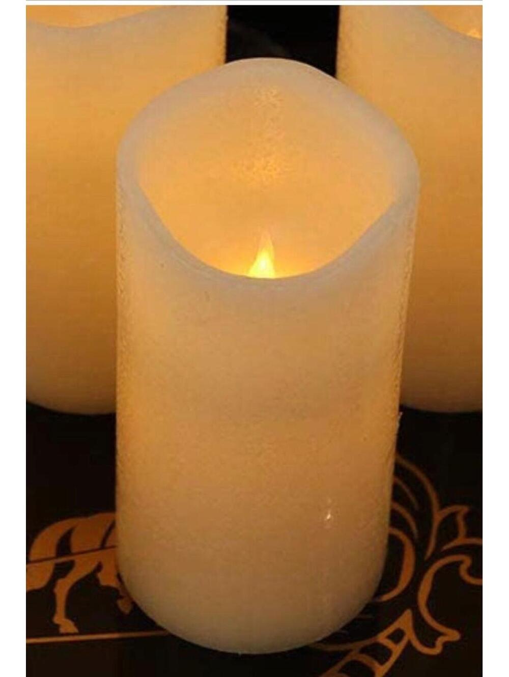 LED Flameless Candle with RENT Logo and Purple Ribbon - Picture 3 of 6